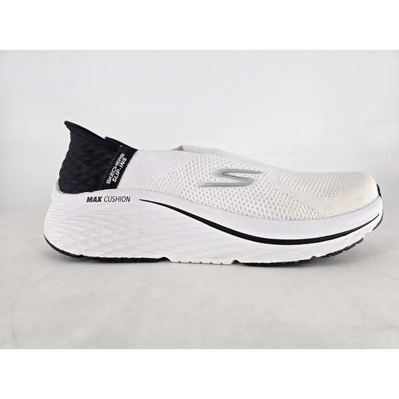 Skechers Max Cushioning Elite 2.0 White Black Womens Athletic Sneaker‎ Sz 9.5
